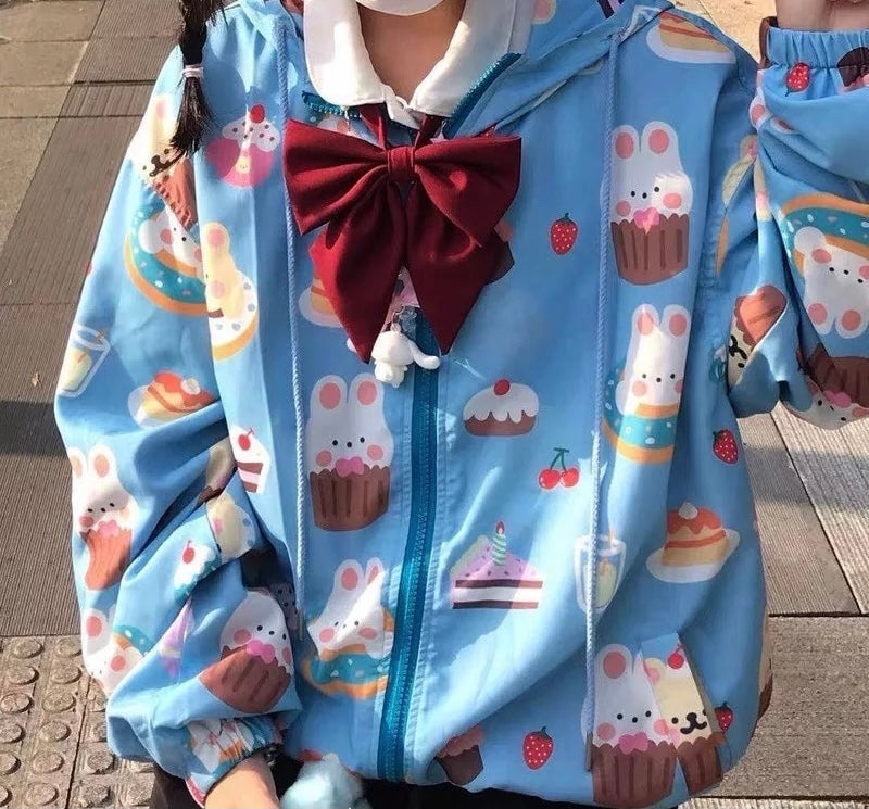 Cupcake Bear Rain Jacket