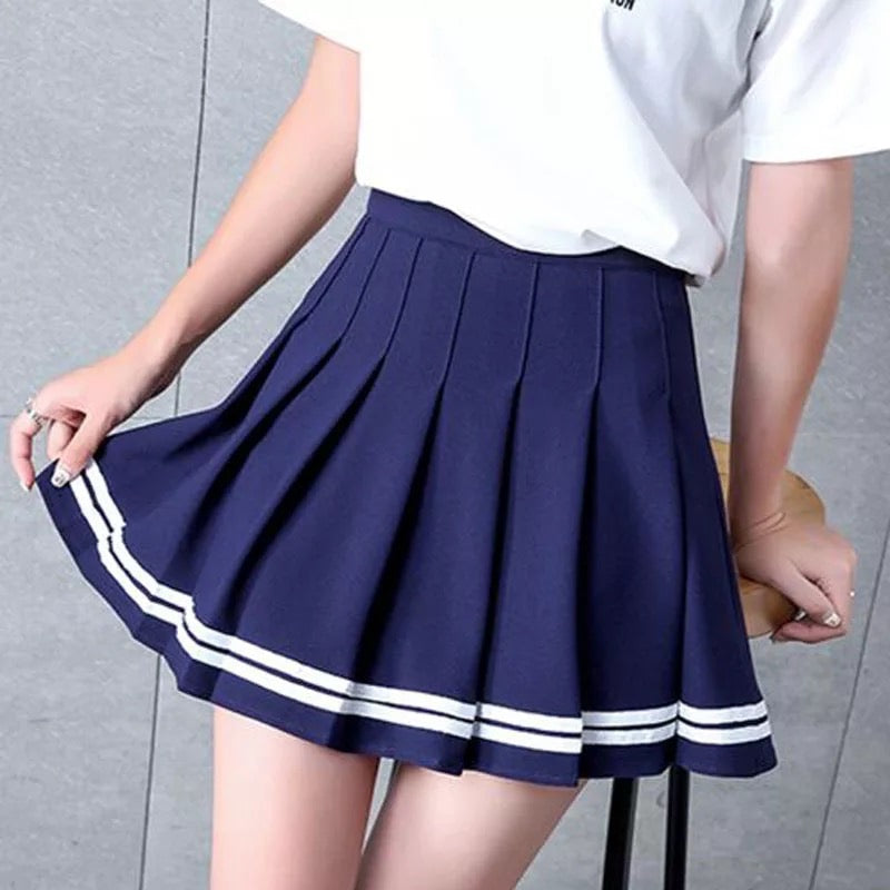 Striped School Girl Skirt