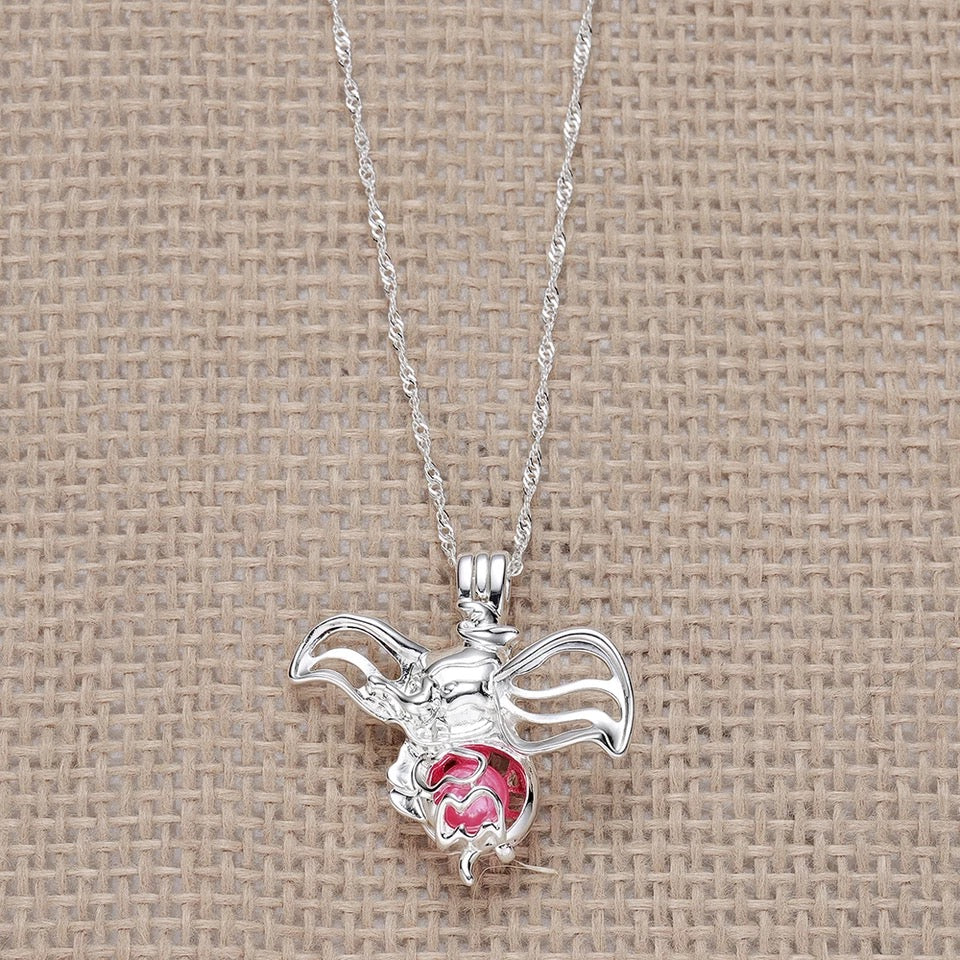 DDLGVERSE Dumbo Jewelled Necklace Pendant Front View