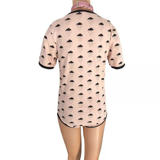 DDLGVERSE Thunderclouds Adult Onesie rear view