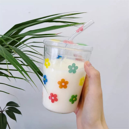 Throwback Transparent Cup With Straw Lid