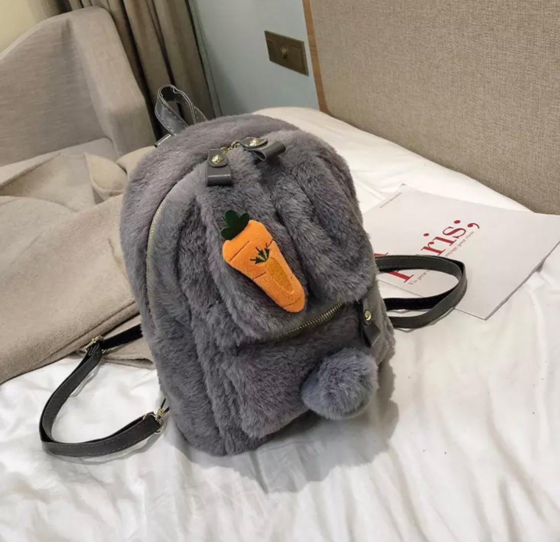 Plush Bunny Carrot Backpack