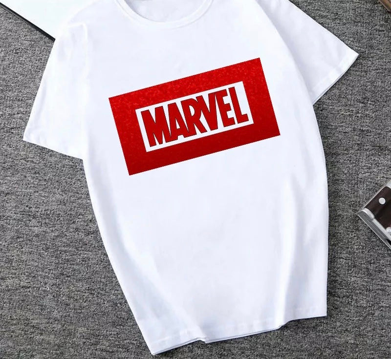 DDLGVERSE Slogan T-Shirt Marvel White and Red Block Writing