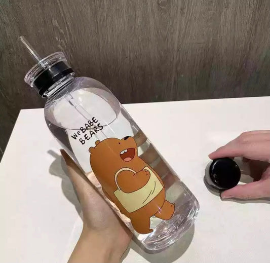 We Bare Bears Straw Bottle