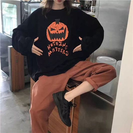 Nothing Matters Pumpkin Sweater