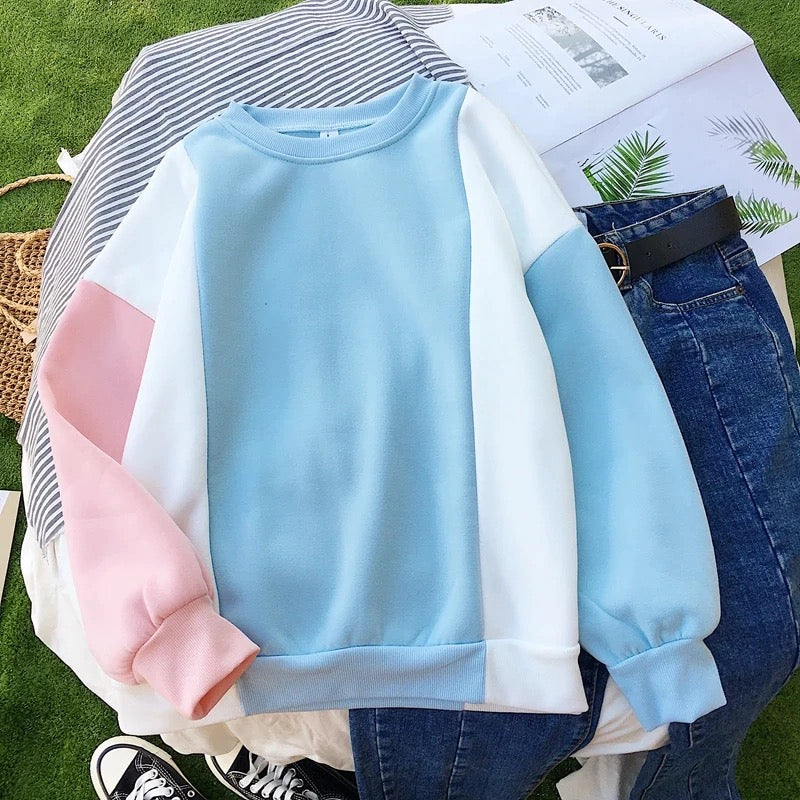 Block Colour Print Sweater