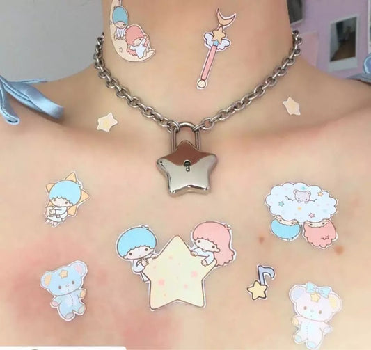 Cute Star Lock Necklace