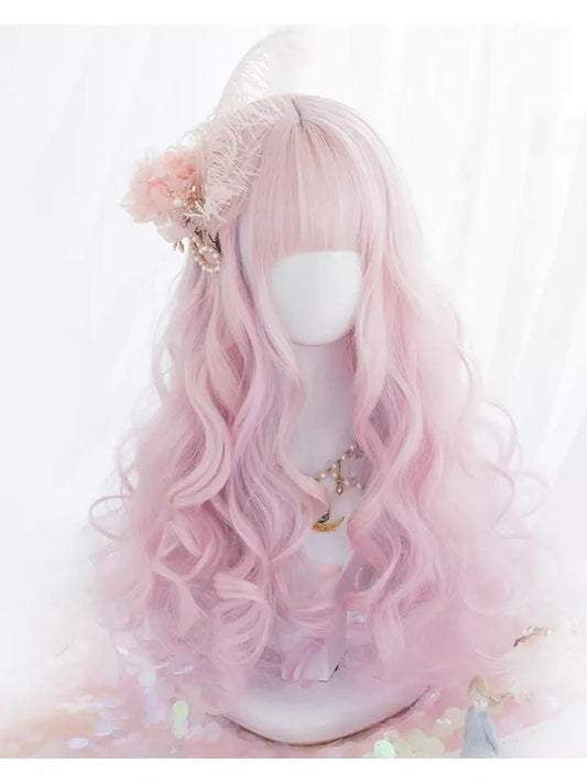 Dusty Pink & Purple Long Lolita Wig