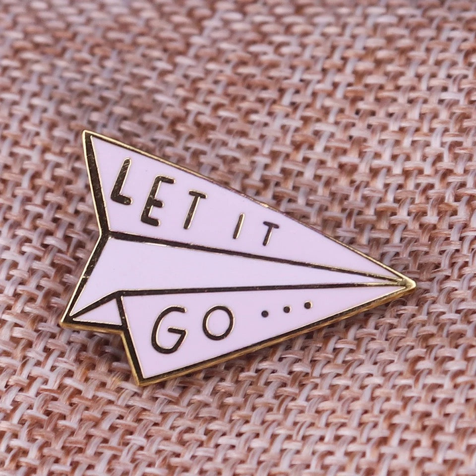 Let it Go Paper Plane Pin
