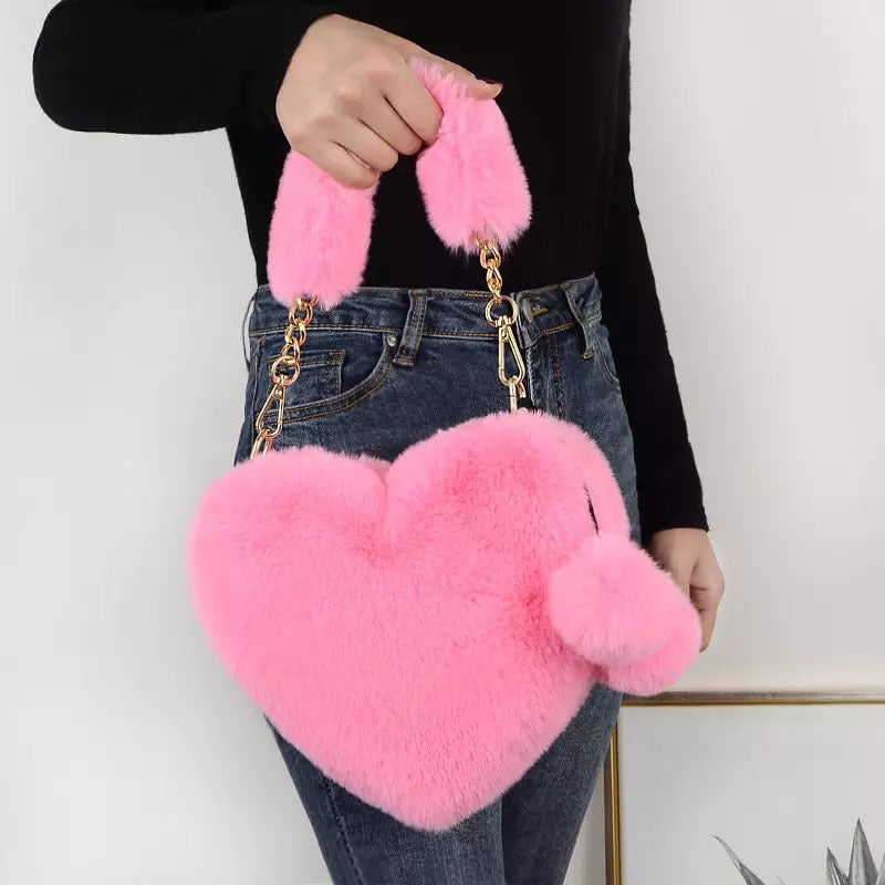 Plush Heart Bag