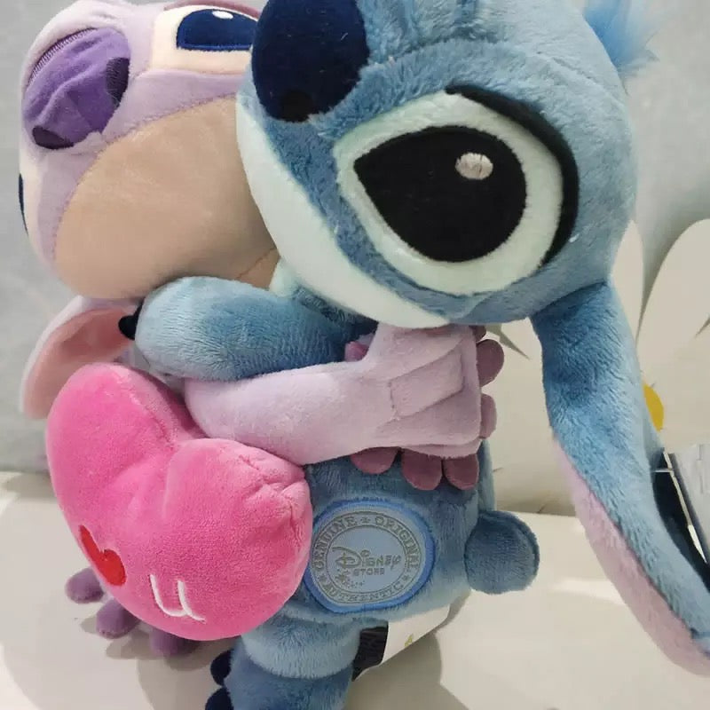 DDLGVERSE Stitch and Angel Love Stuffies Close Up Velcro 