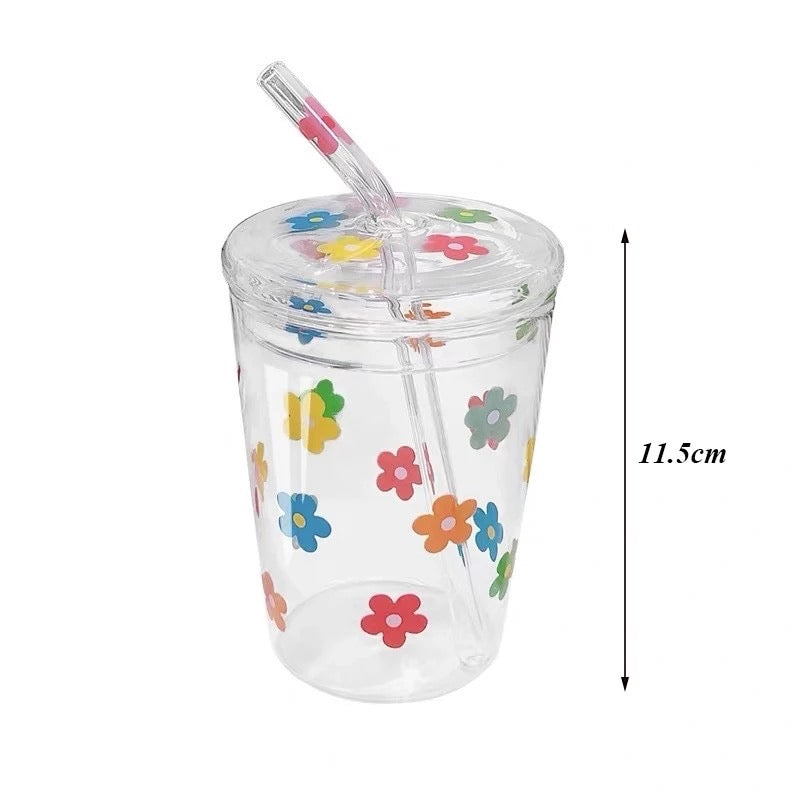 Throwback Transparent Cup With Straw Lid
