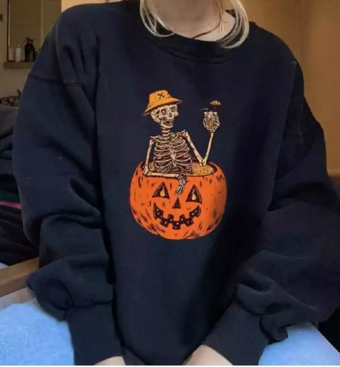Skeleton Chillin’ Sweater