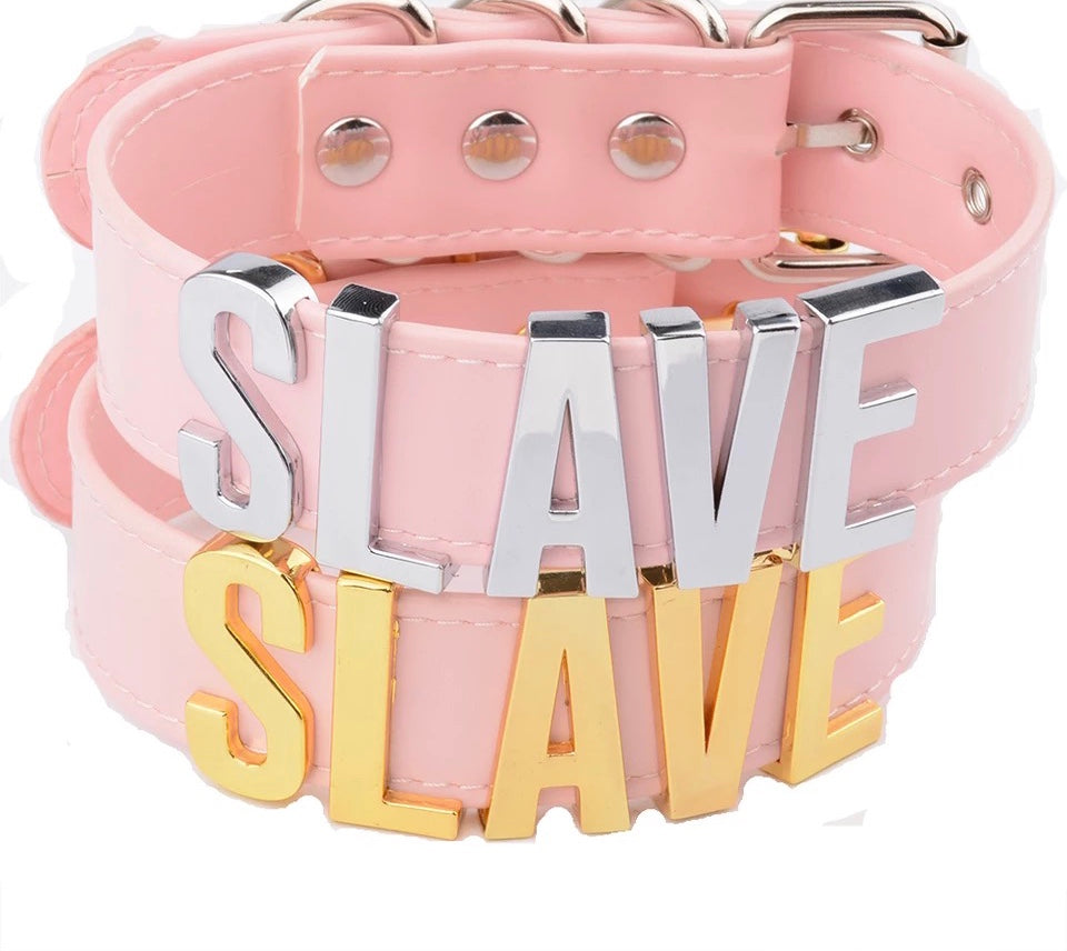 DDLGVERSE Slave Collar Pink Gold Pink SIlver