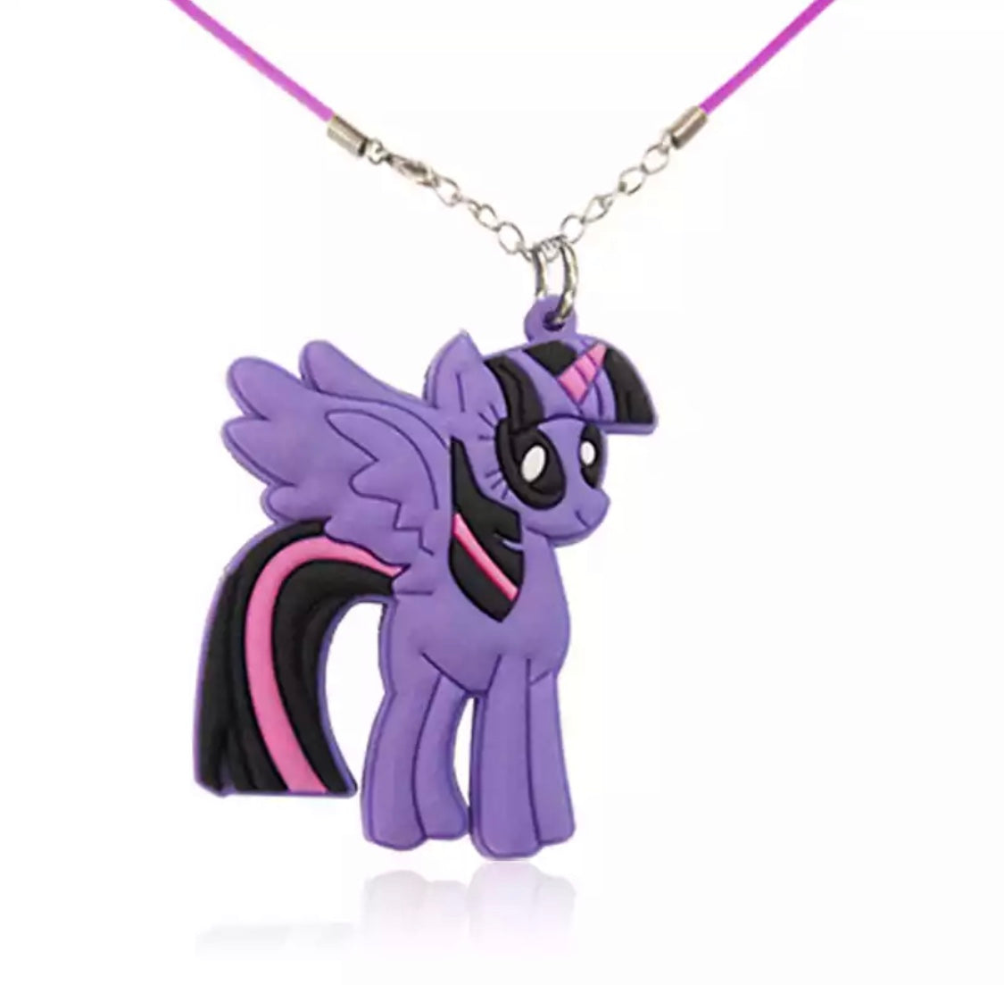 DDLGVERSE Cartoon Pony Necklace Purple