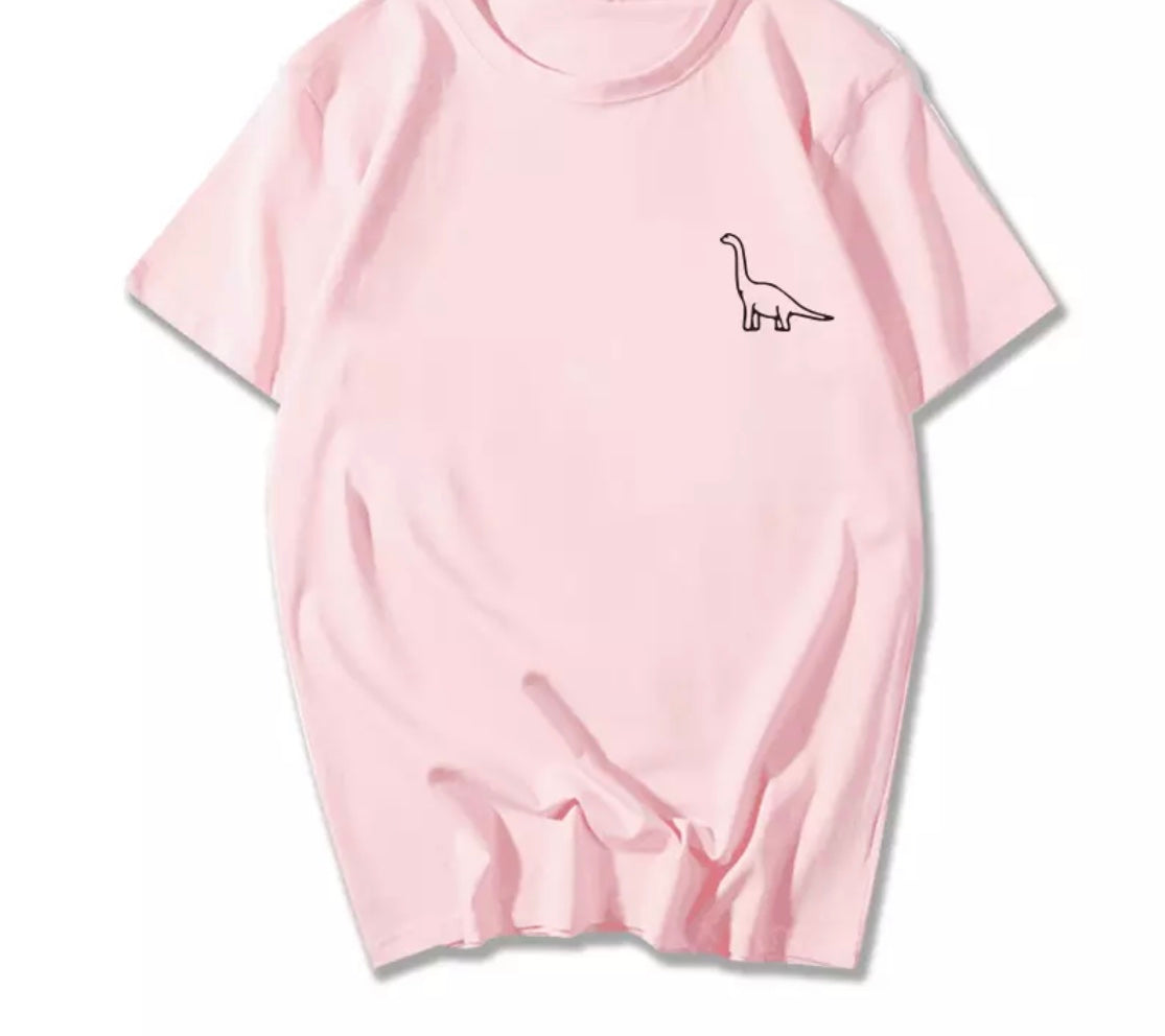 DDLGVERSE Dinosaur Sketch T-Shirt Pink