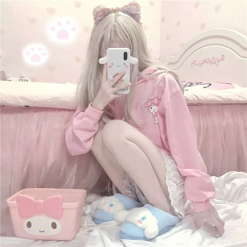 Cute Pink Bunny Hoodie