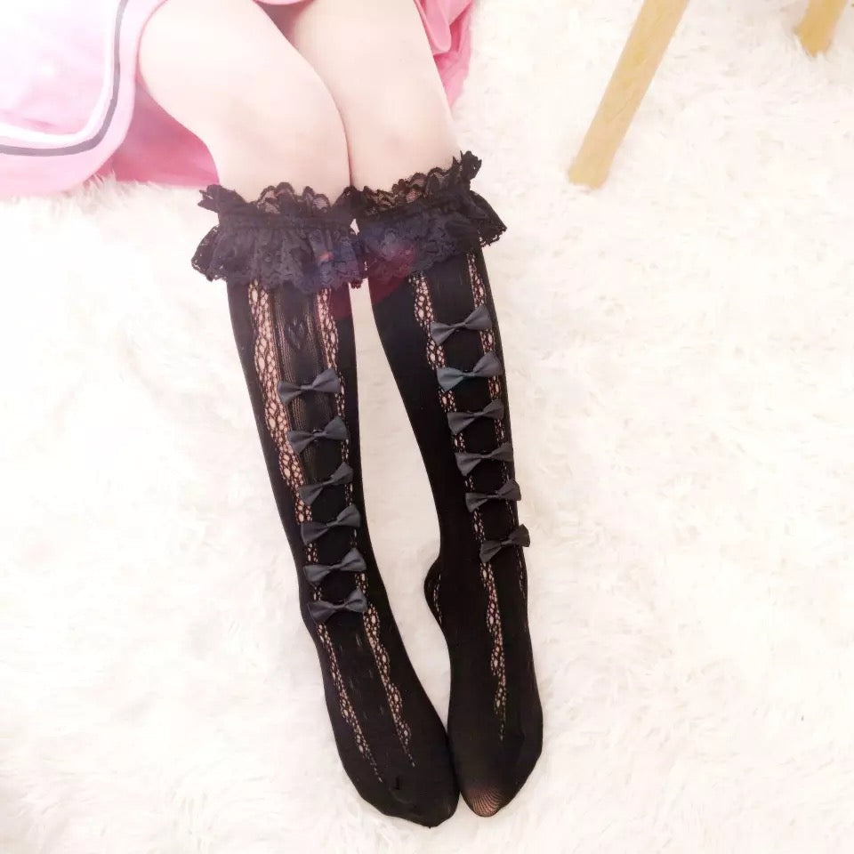 Lolita Bow Knee High Socks