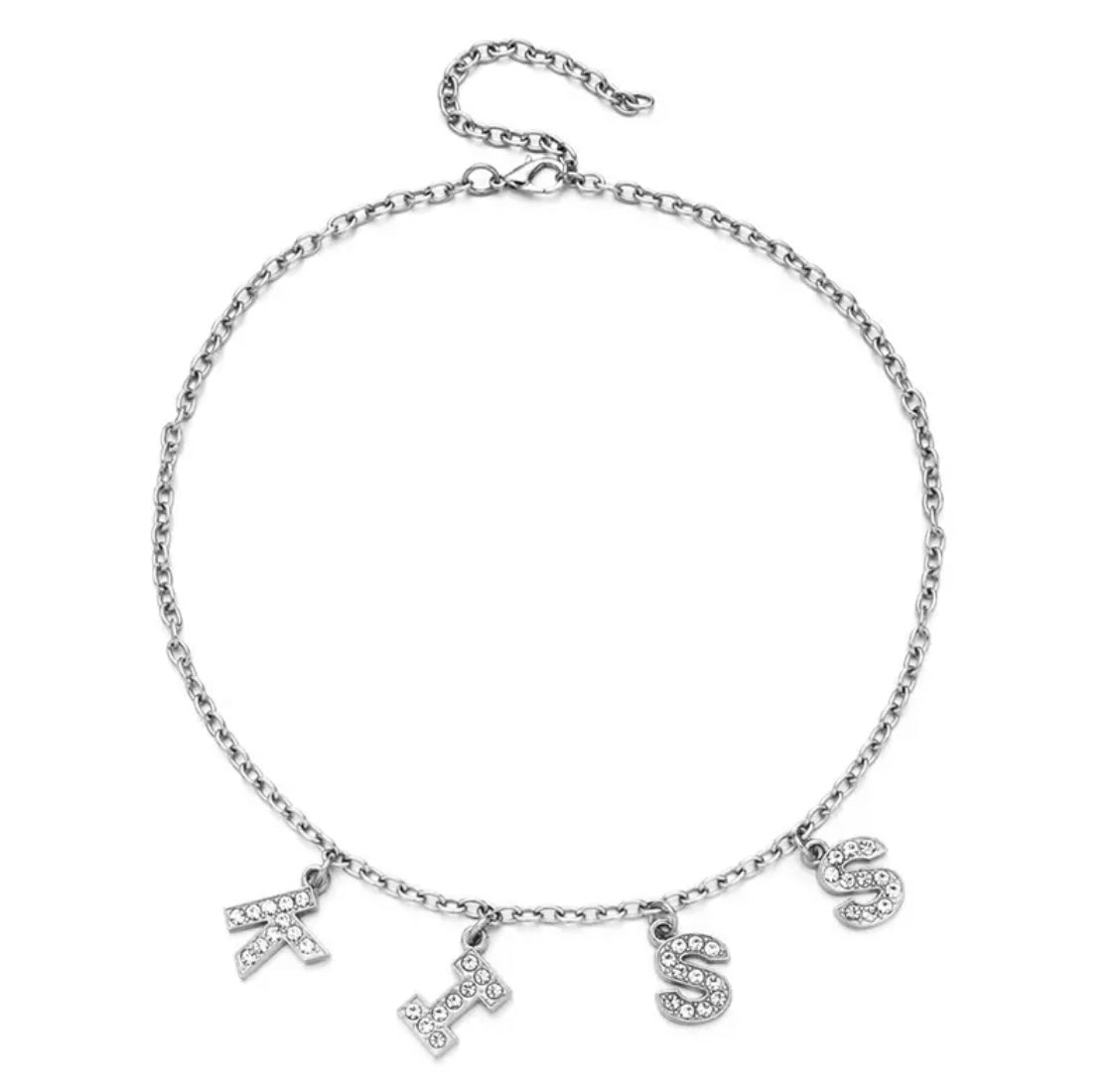 DDLGVERSE Kiss Silver Plated Necklace