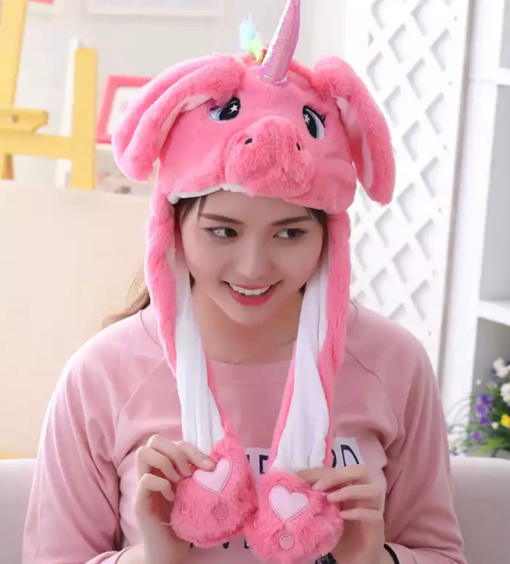 DDLGVERSE Plush Pink Unicorn Hat