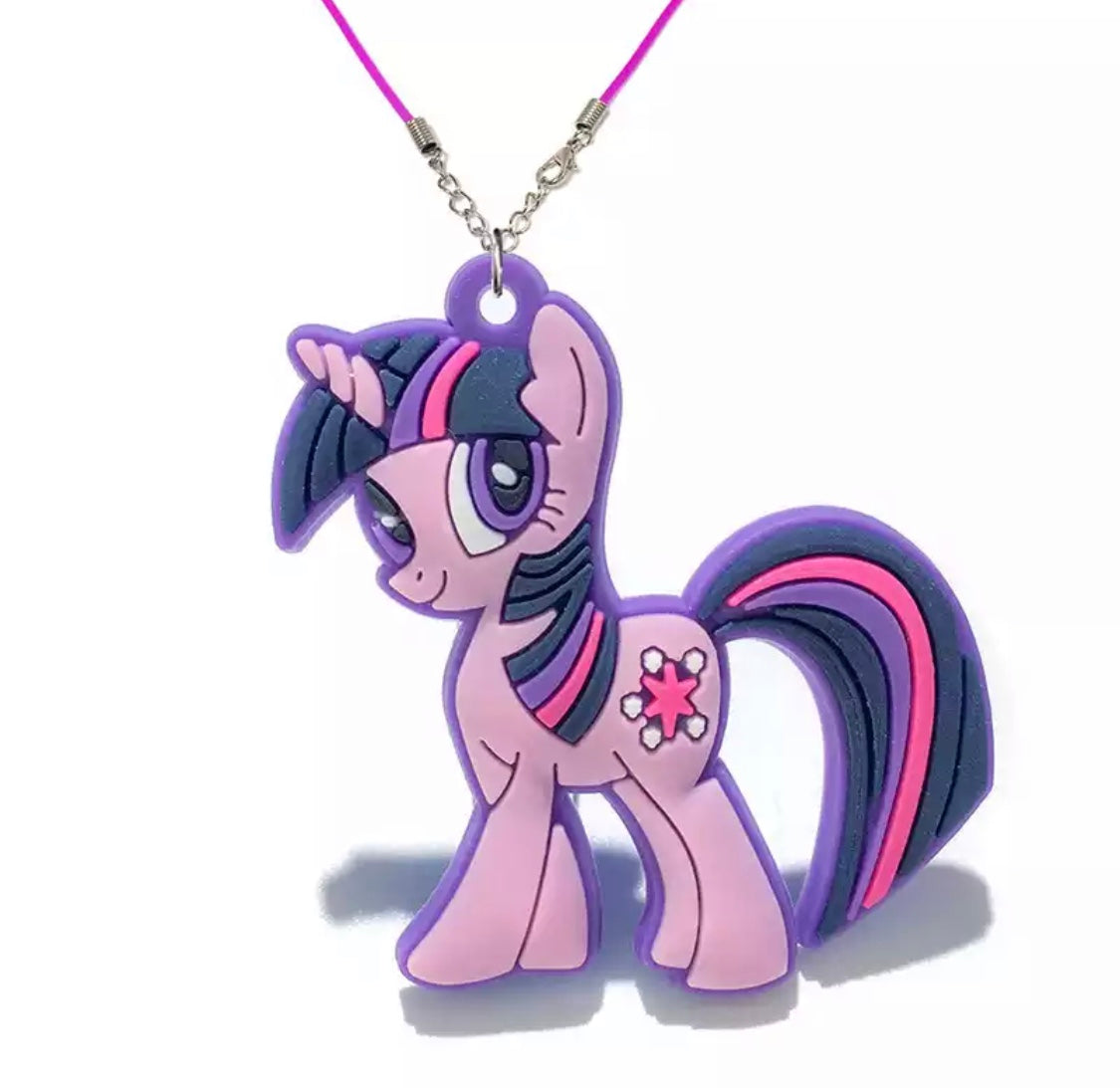 DDLGVERSE Cartoon Pony Necklace Purple 2