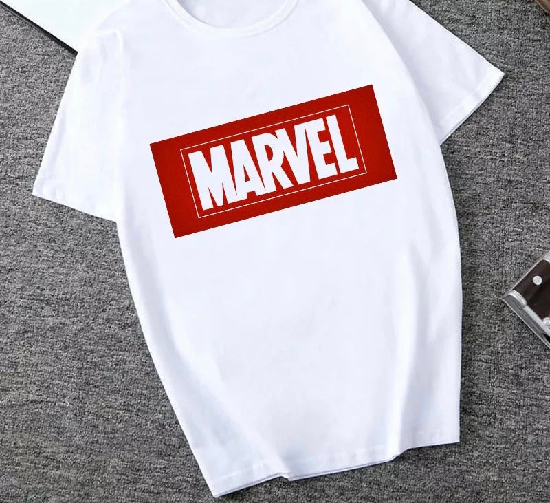 DDLGVERSE Slogan T-Shirt Marvel Red Block with White Writing