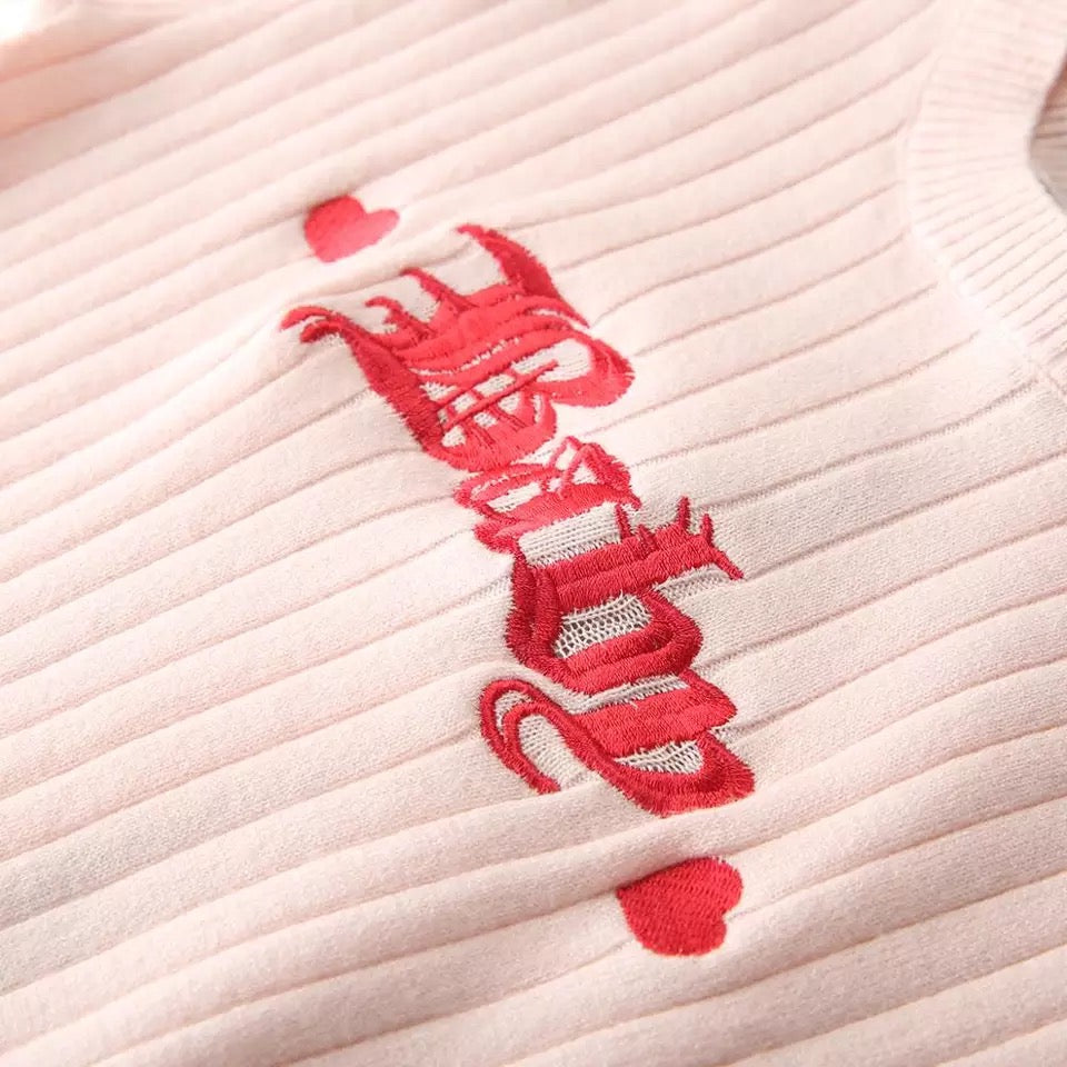 DDLGVERSE Baby T-Shirt Embroidery Close Up