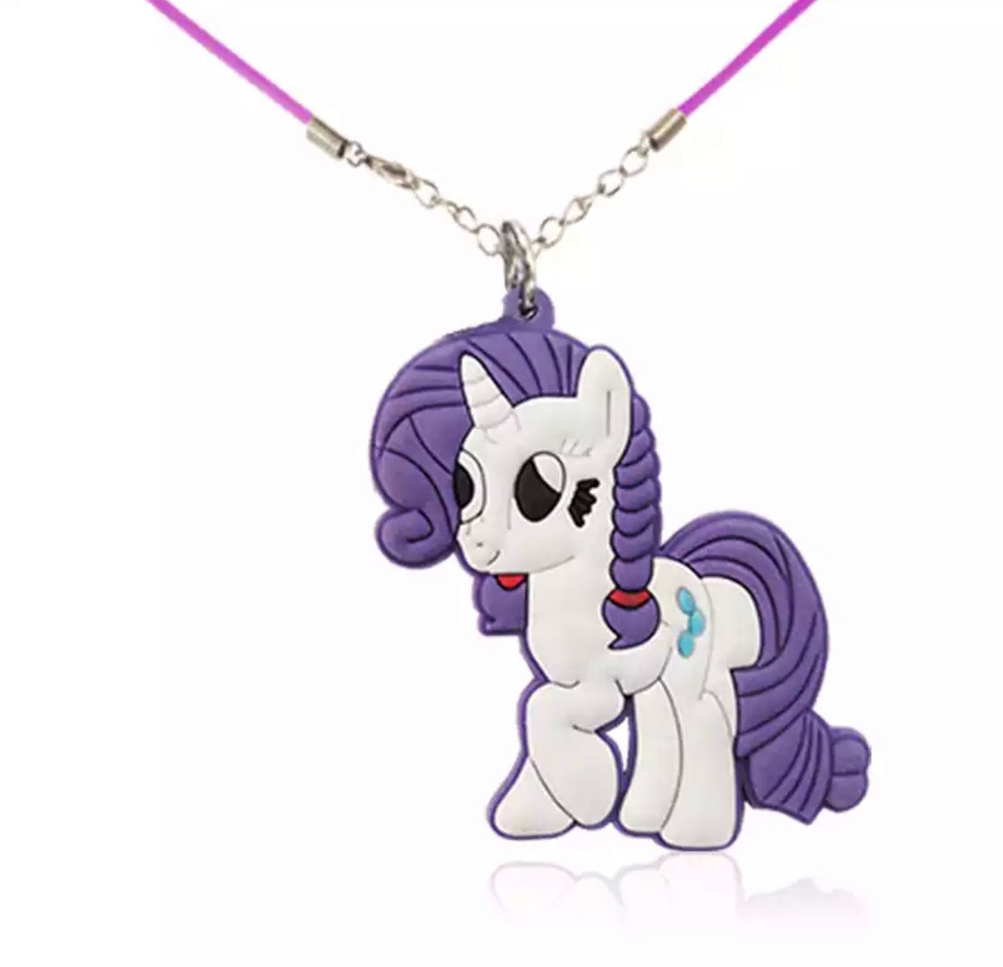 DDLGVERSE Cartoon Pony Necklaces White