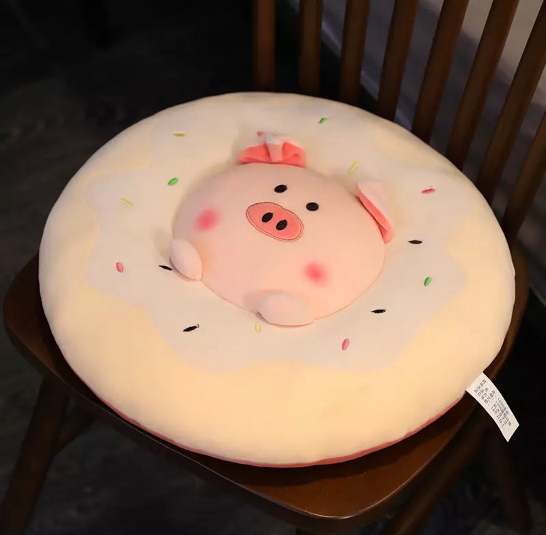 Kawaii Animals Plush Donut Cushion