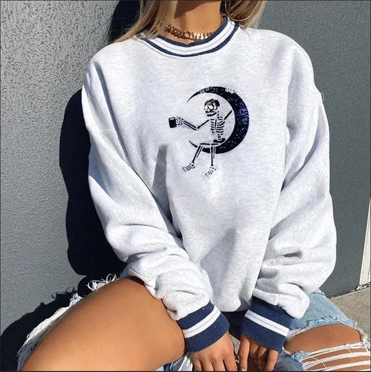 Skeleton Moon Sweater