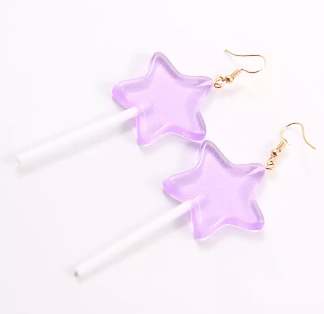 Lollipop Star Earrings