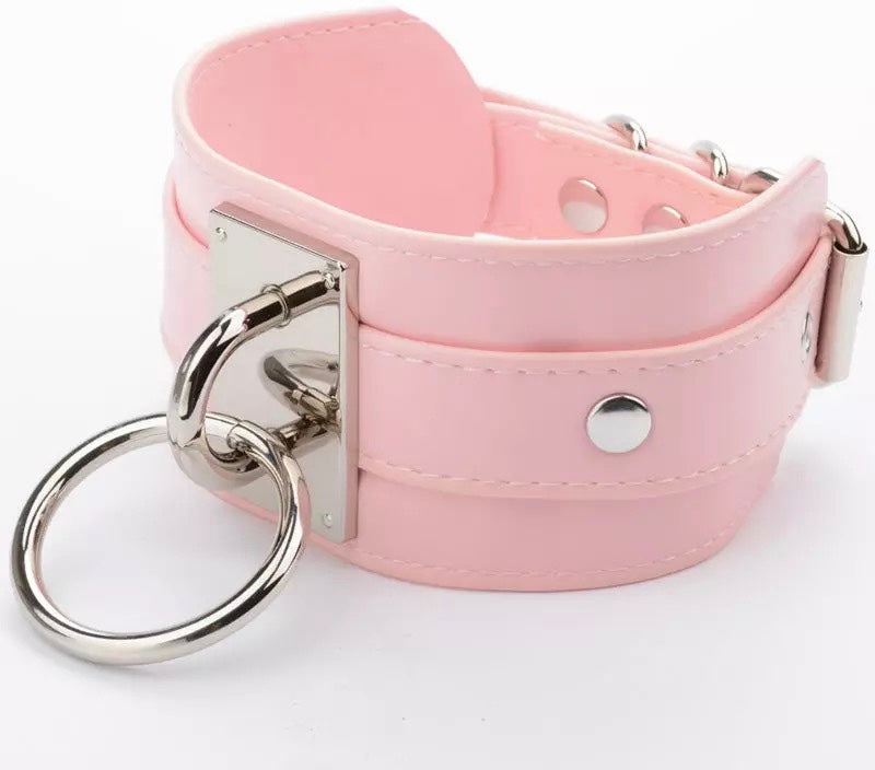 DDLGVERSE Pink Chunky O Ring Collar Silver