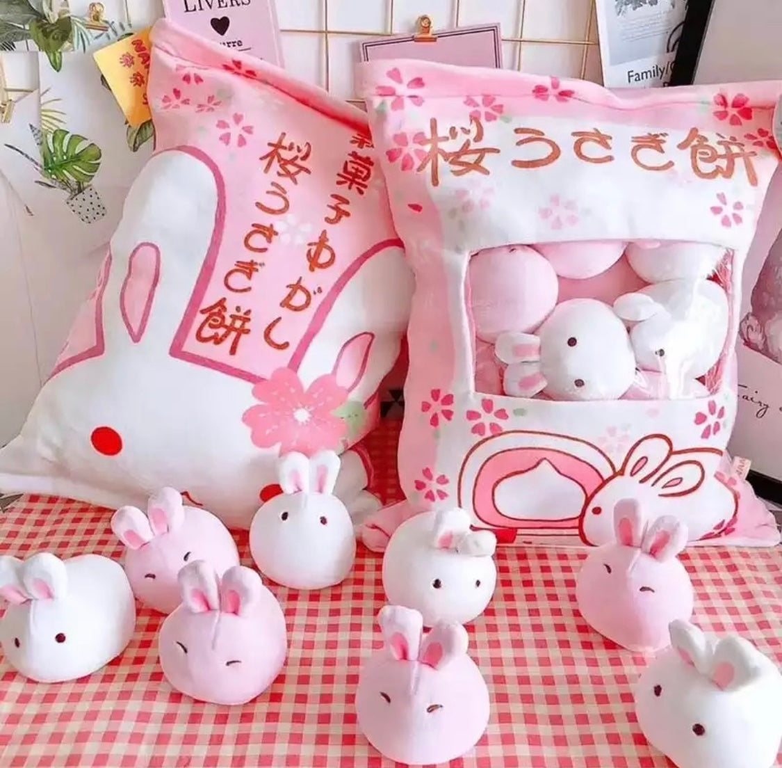 Bag of Bunny Plushies