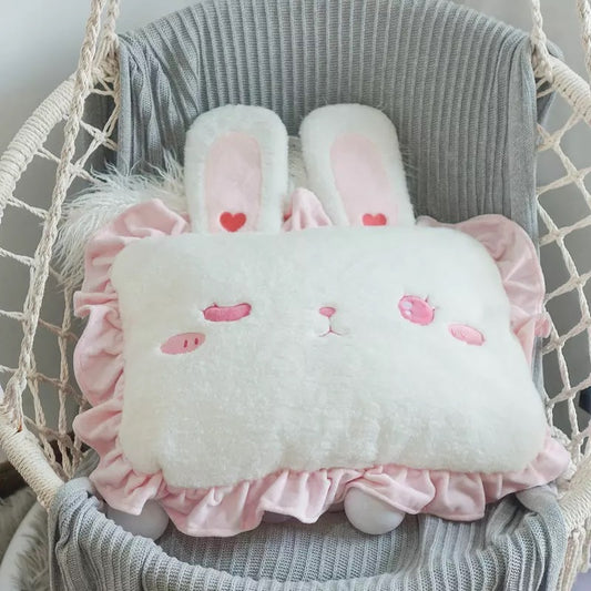 Bunny Lace Trim Pillow