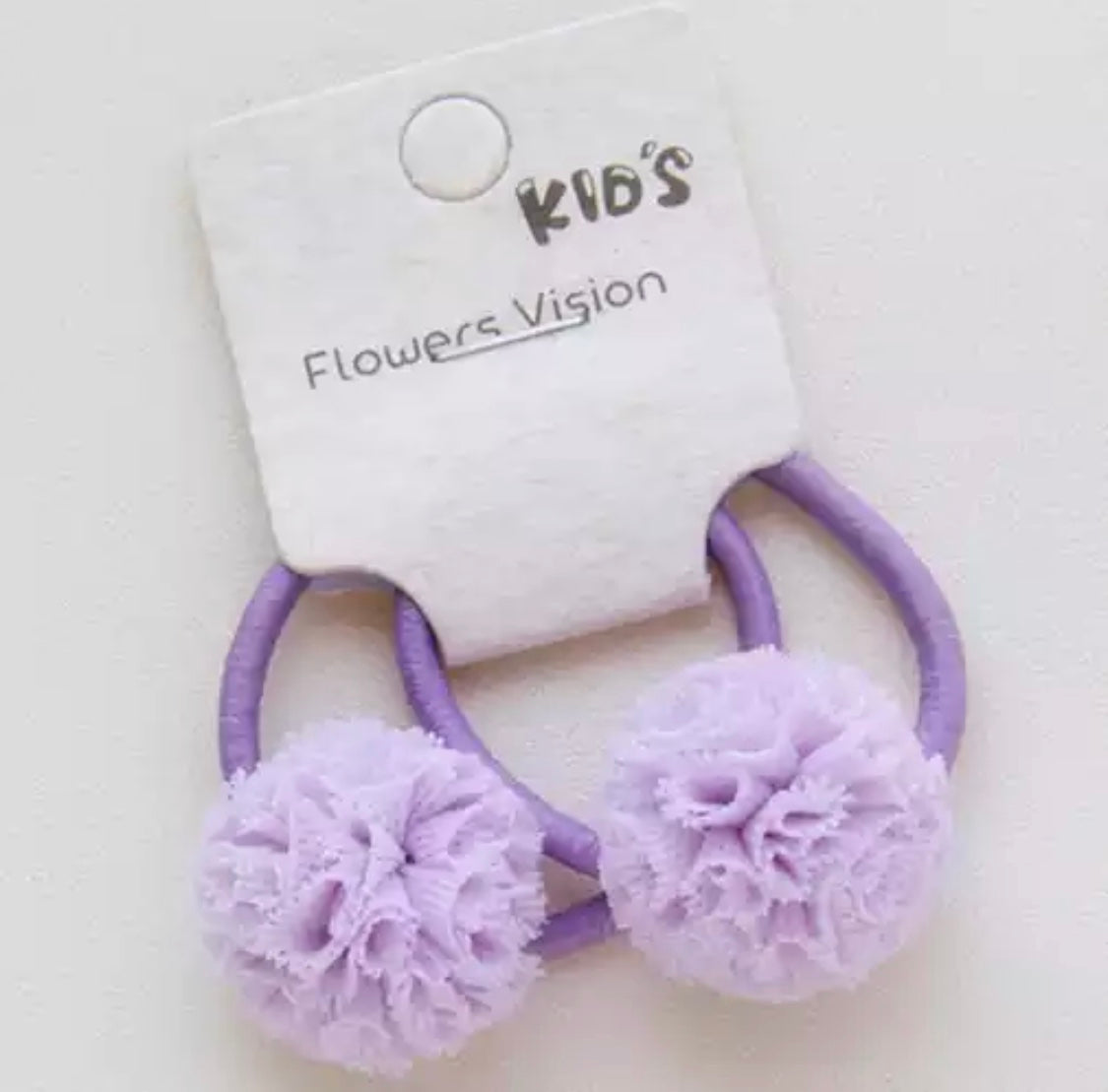 DDLGVERSE Twin Pack Flower Hair Ties Lilac