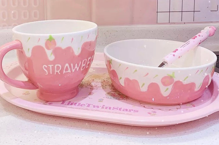 Ceramic Strawberry Dining Set