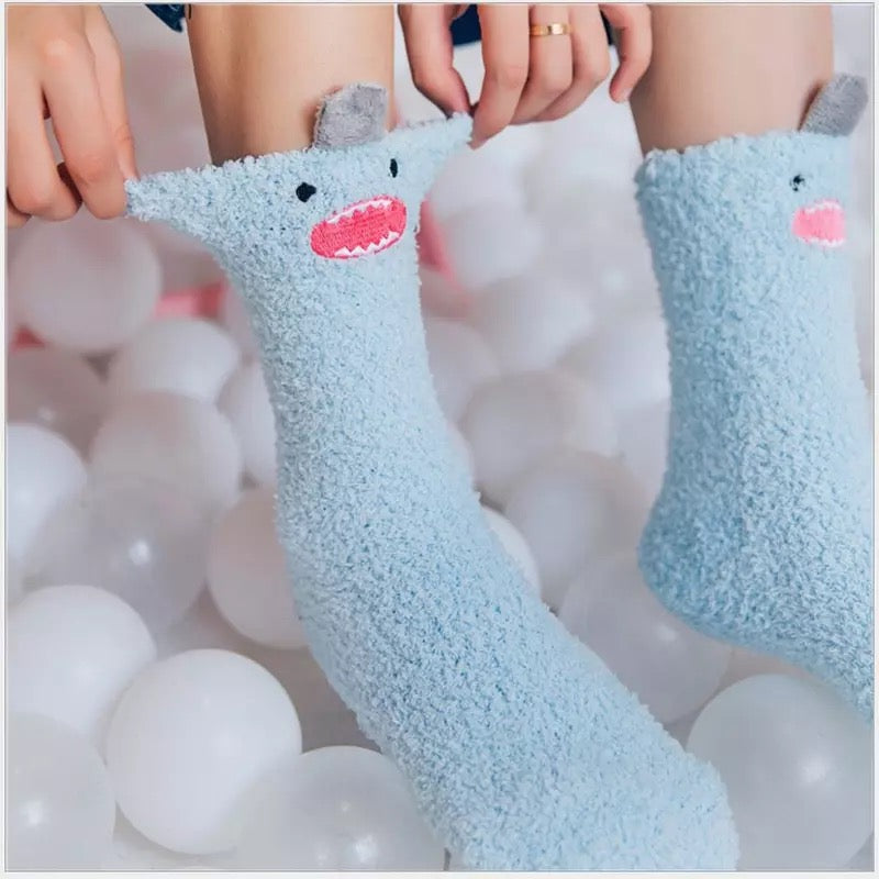 Little Monster Fluffy Socks