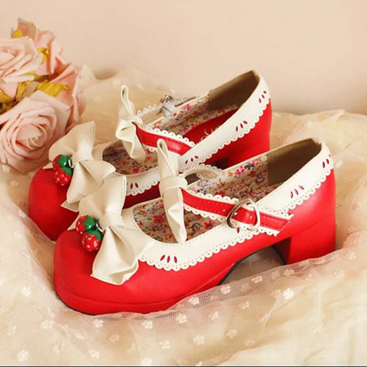 Sweet Strawberry Lolita Heels