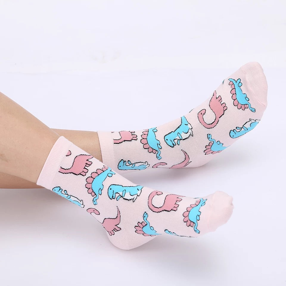 Pastel Dino Socks