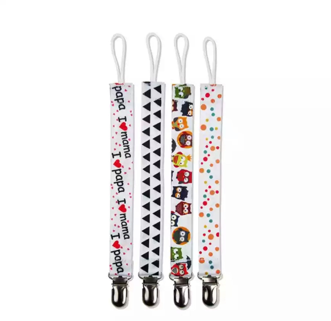 Owl Pacifier Clips (Set of 4)