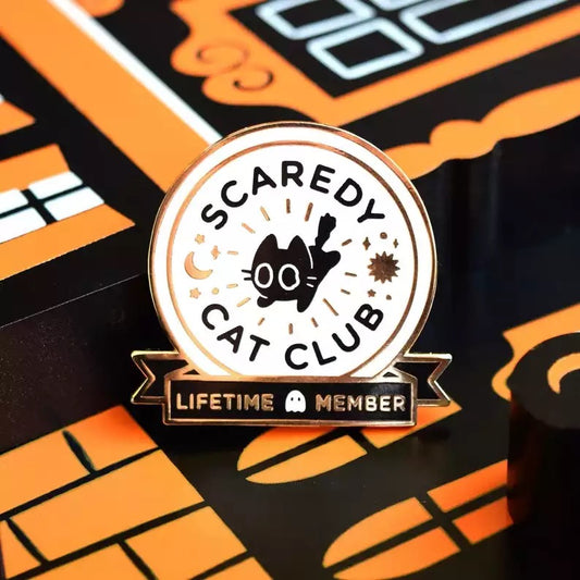 Scaredy Cat Club Pin