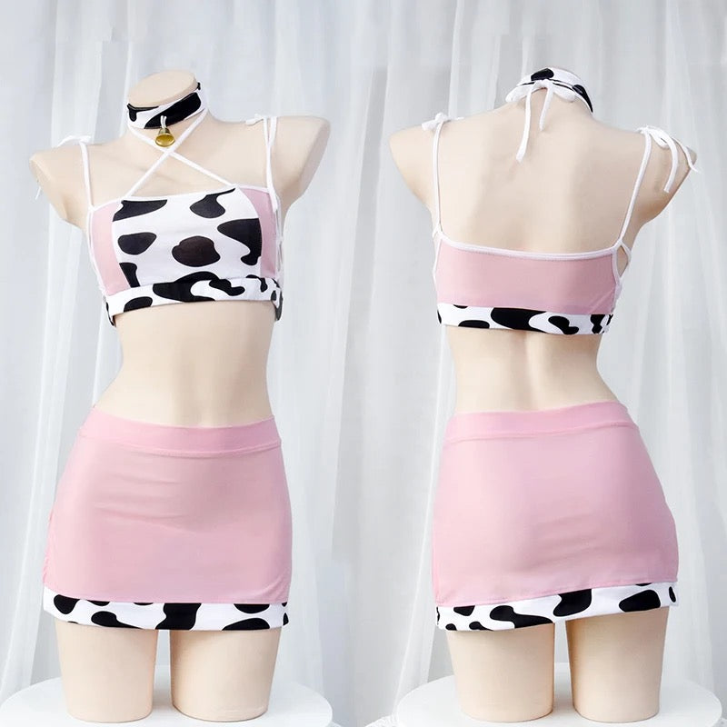 Pink Cow Cosplay Set