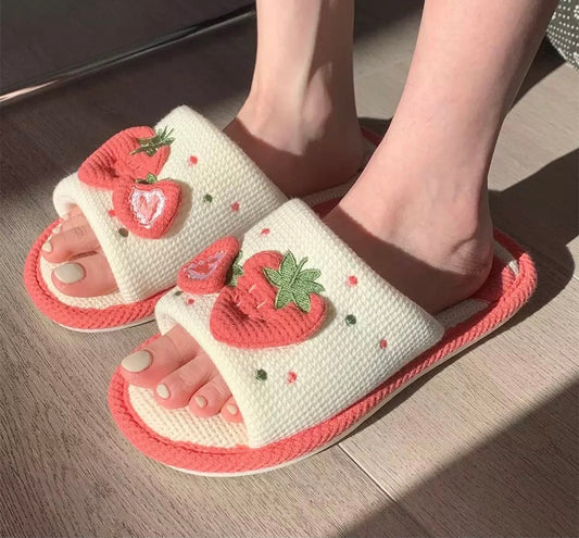 Linen Strawberry Sliders