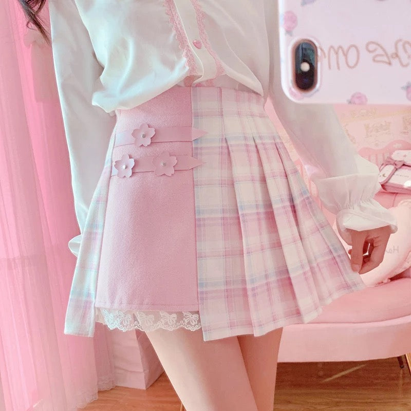 Preppy Pastel Pink Tennis Skirt