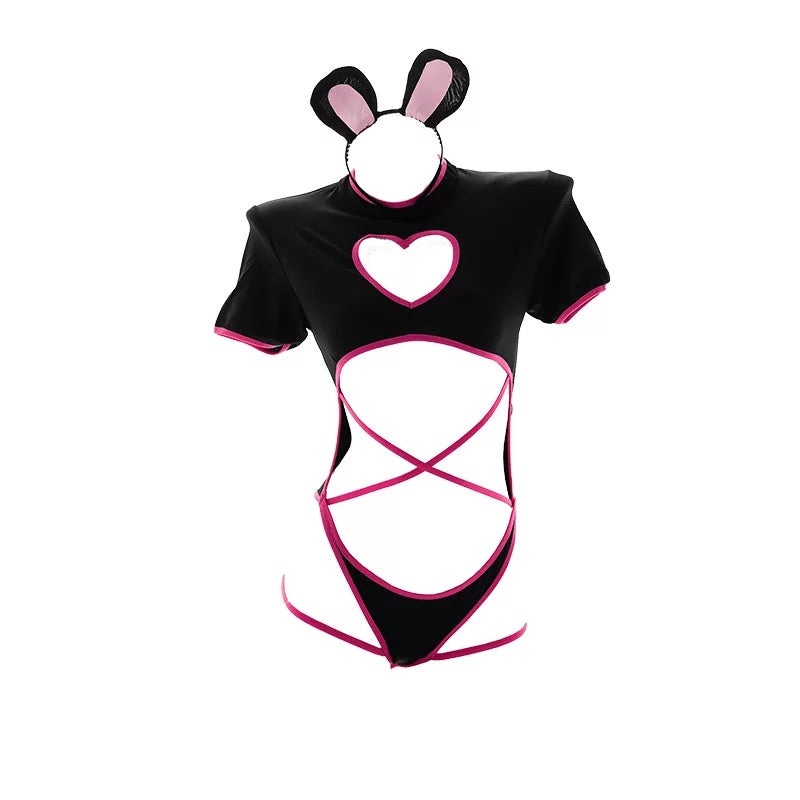 Bunny Heart Cut Out Lingerie Set – DDLGVerse