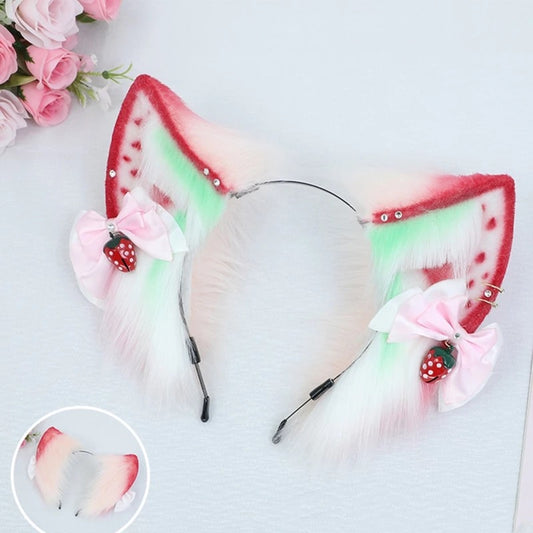 Strawberry Luxe Kitten Ears