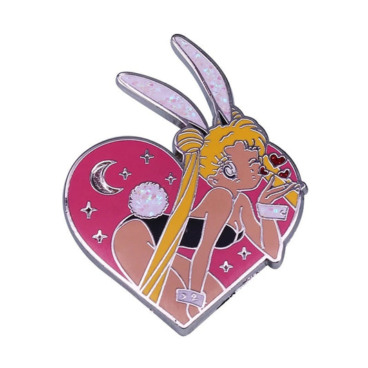 Glitter Sailor Girl Pin