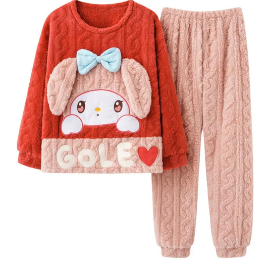 Melody Cable Knit Fluff Pyjamas