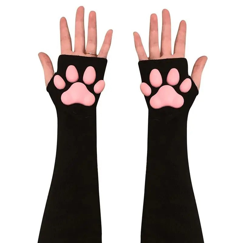 Fingerless Cat Paw Gloves