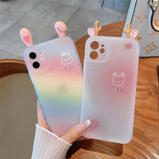 Pastel Rainbow Animal iPhone Cases